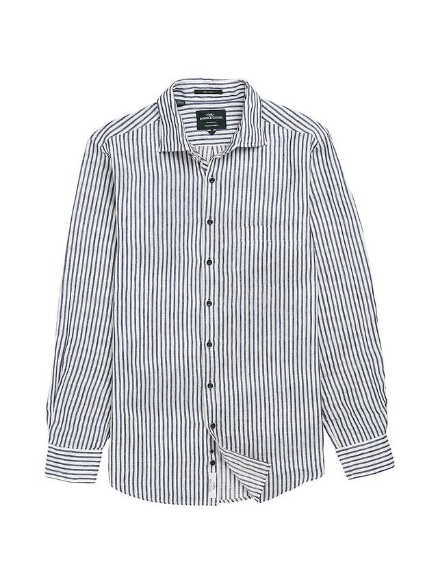 Mens Port Charles Striped Linen Shirt Product Image