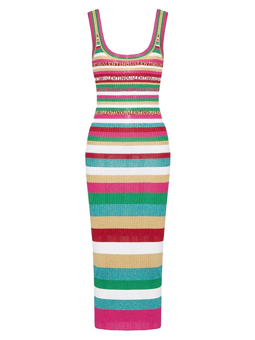 Womens Stripes Lurex Dress Product Image