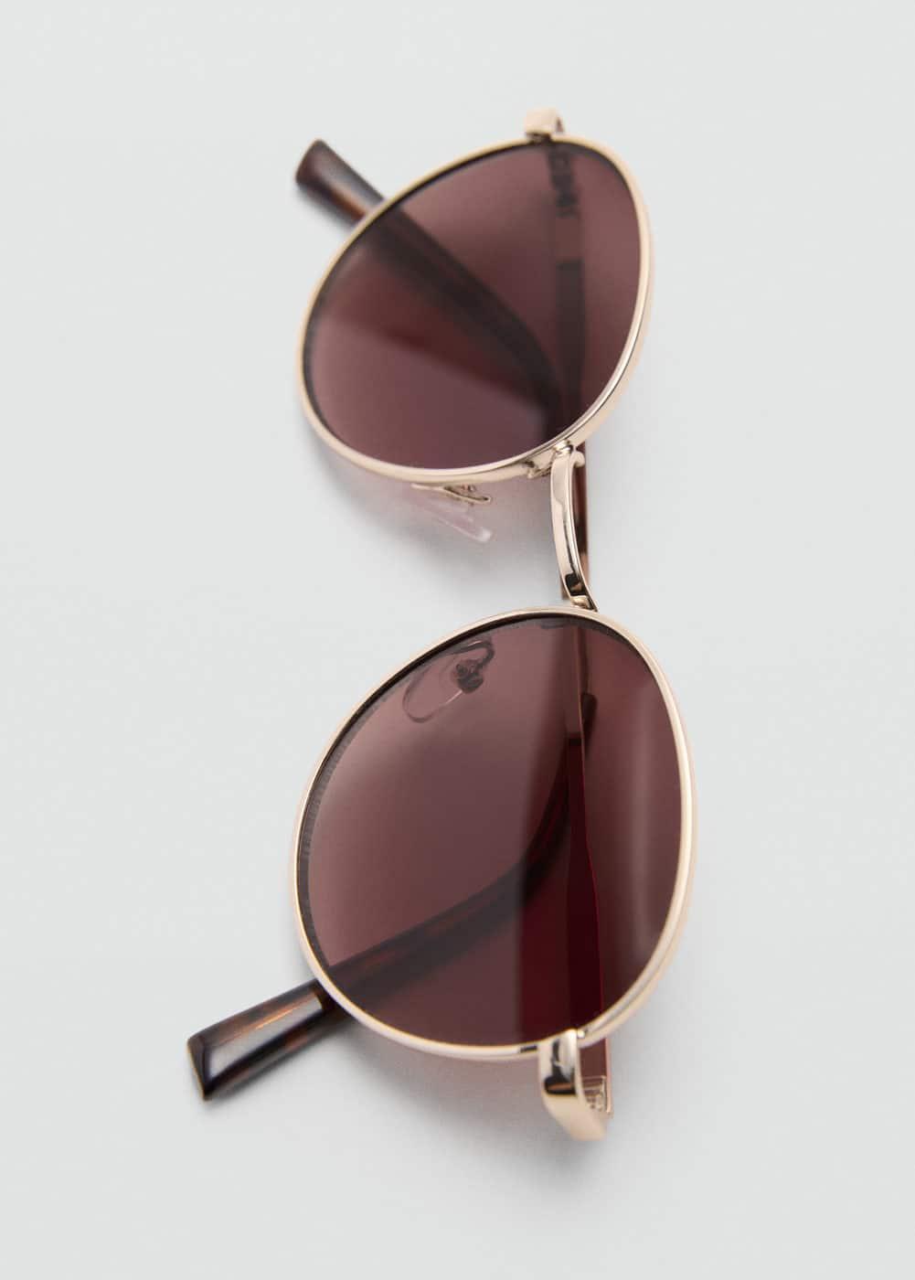 MANGO - Round metal-rimmed sunglasses - One size - Women Product Image