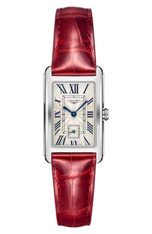 Longines DolceVita II Leather Strap Watch, 23mm x 37mm Product Image