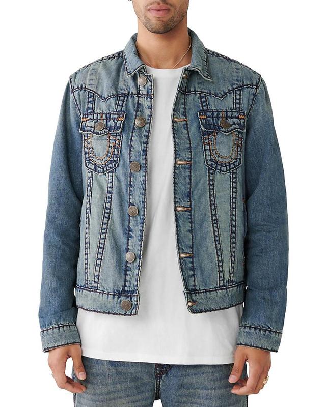 True Religion Men's Jimmy Super T Stitch Denim Jacket Product Image