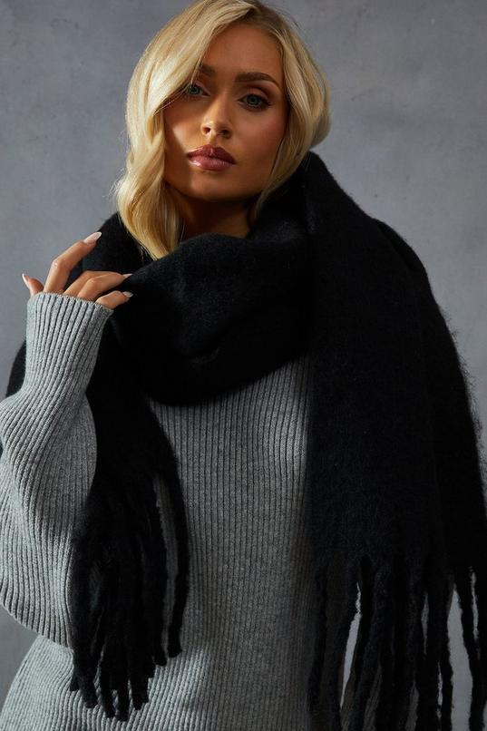 Wool Look Oversized Scarf Product Image