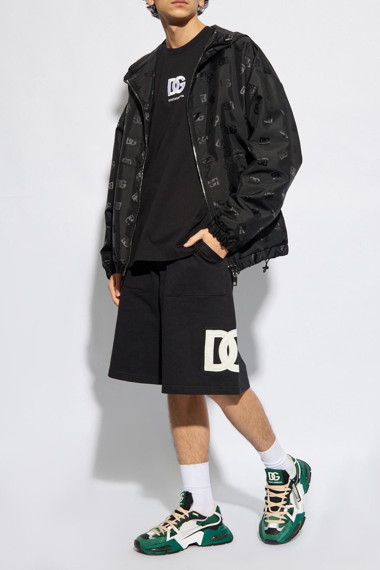 Logo Patch Drawstring Shorts In Black Product Image