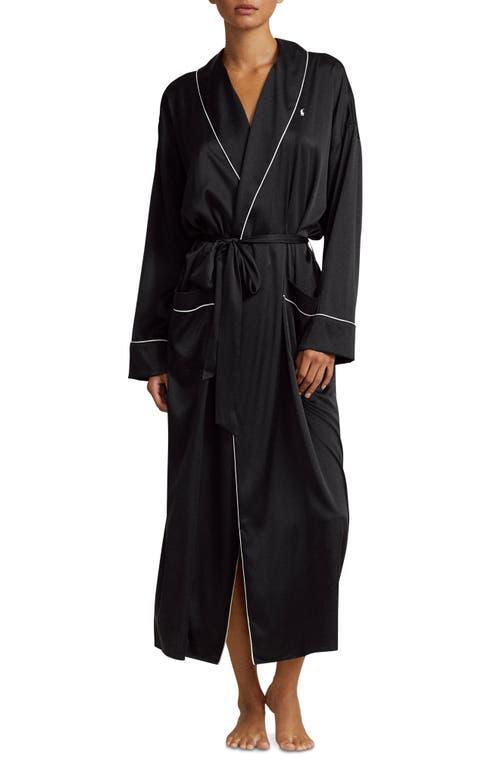 Womens Belted Silk-Blend Robe Product Image