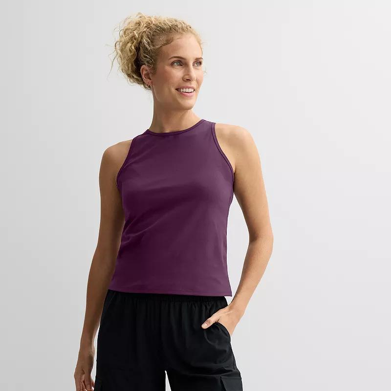 Womens Tek Gear Ultrastretch High Neck Tank Top Purple Appeal Product Image