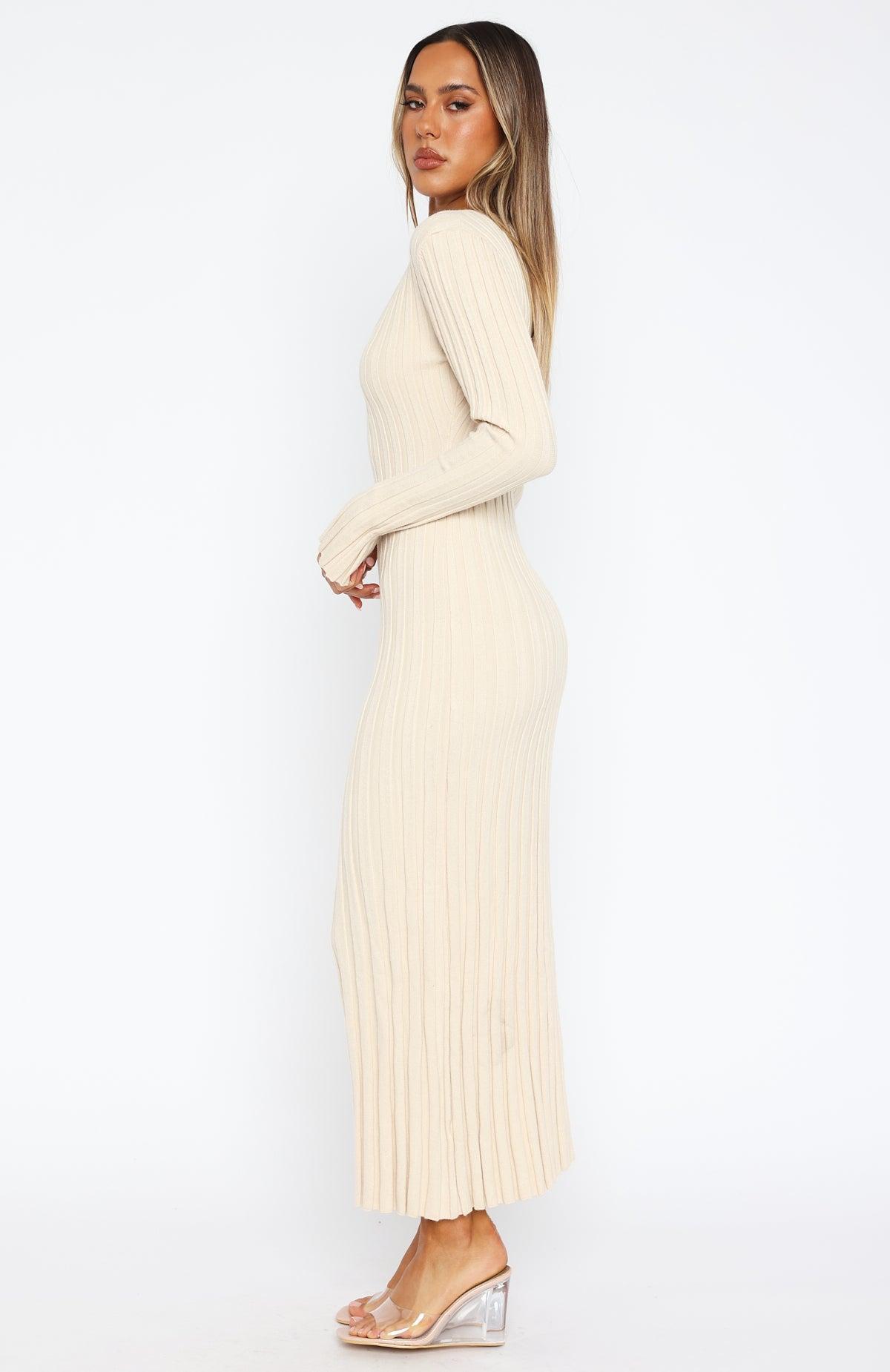 A New Direction Long Sleeve Maxi Dress Oat Product Image