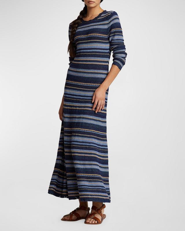 Knit Striped Sweater Dress Product Image