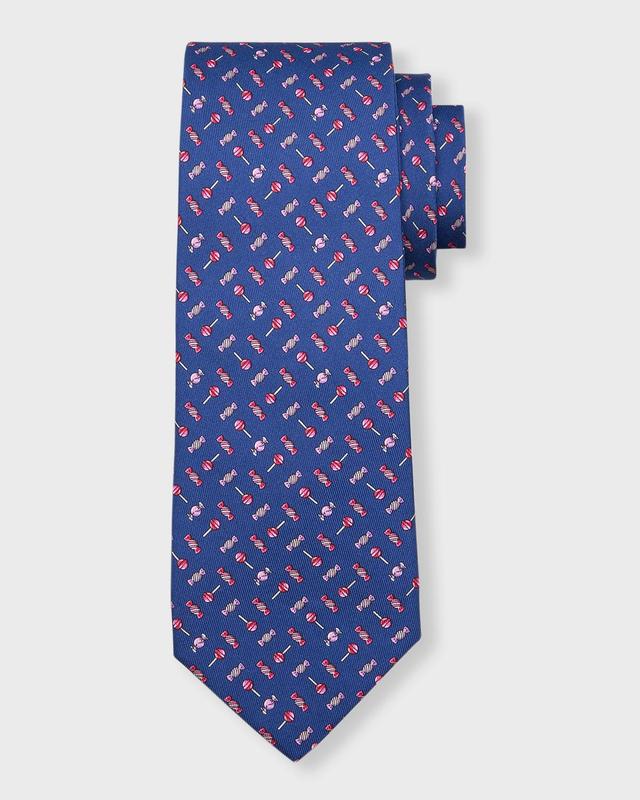 Mens Sweet Printed Silk Tie Product Image