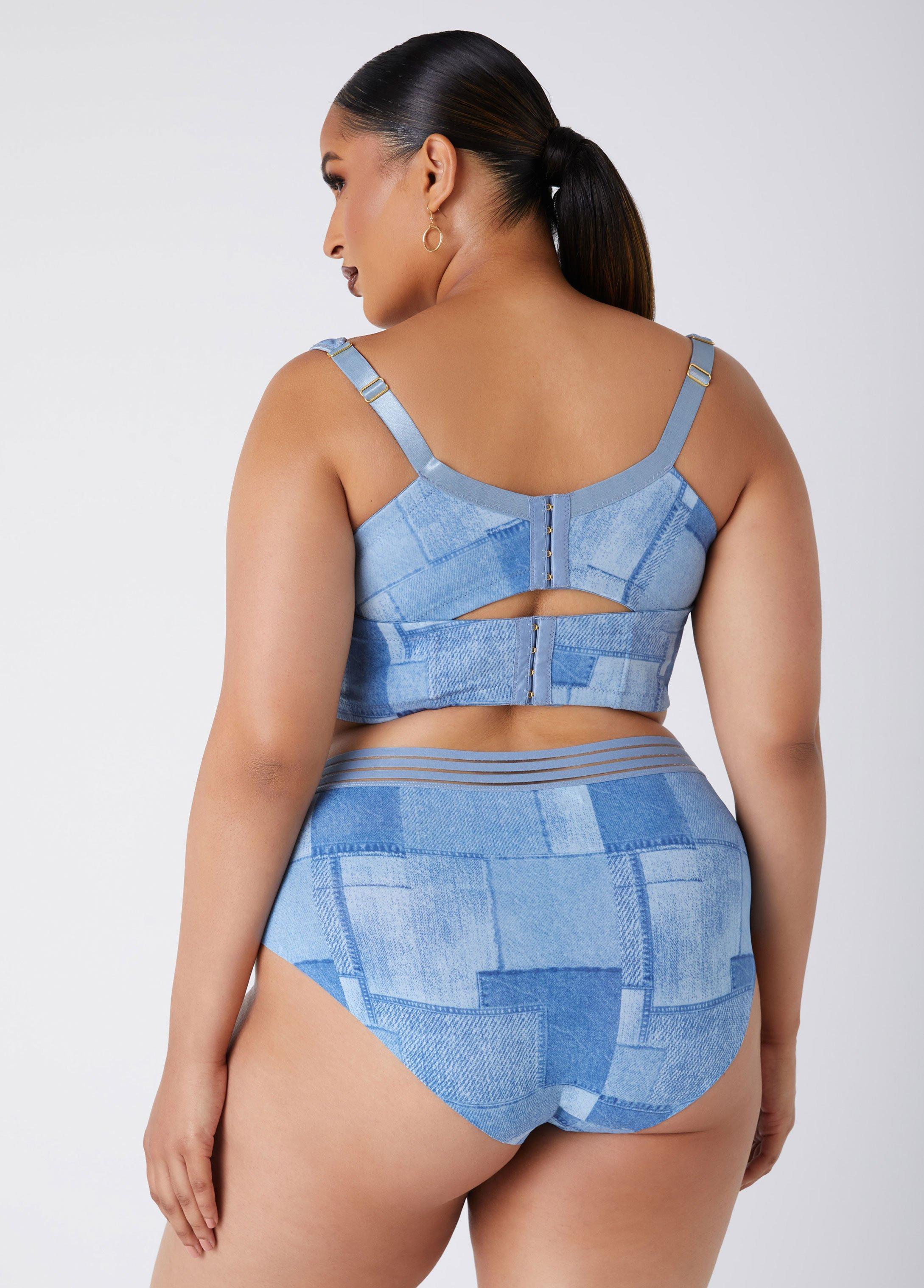 Plus Size Denim Full Coverage Butterfly Bra Ashley Stewart Product Image