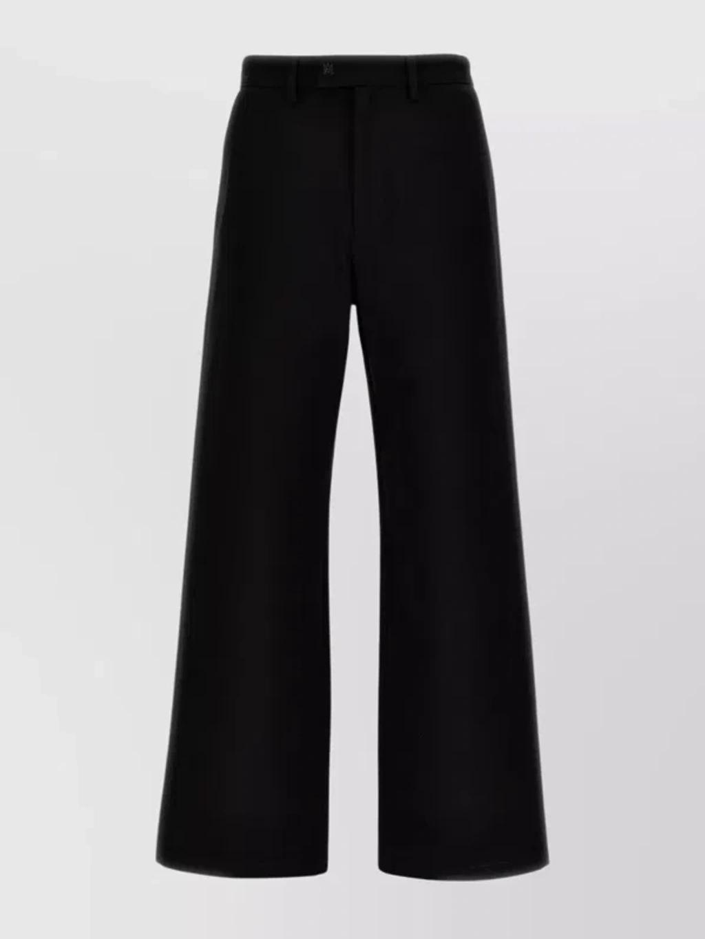 Wide-leg Cotton Chinos In Black product image