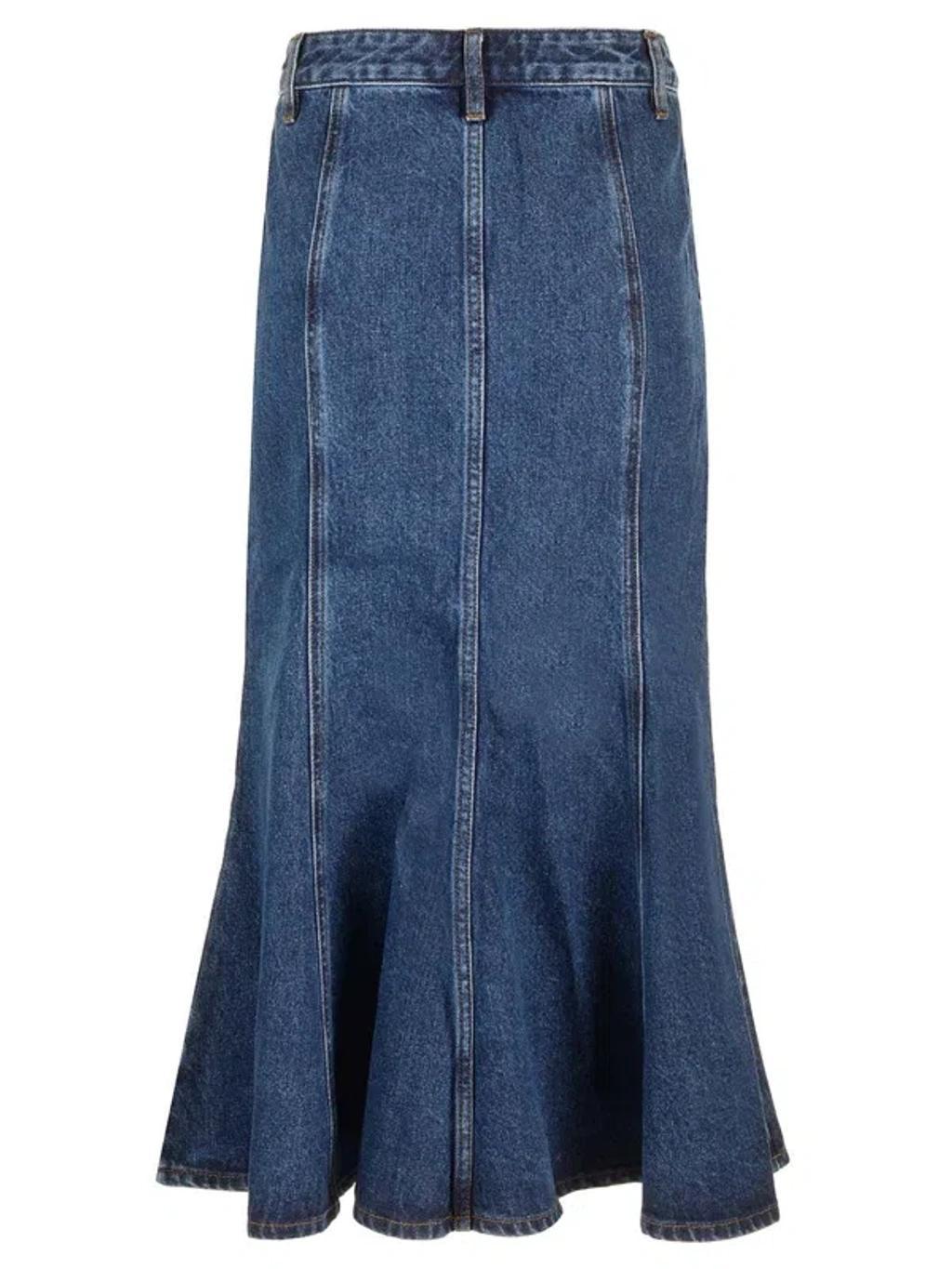 Midi Skirt In Blue Product Image