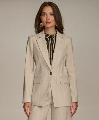 Donna Karan Women's One-Button Long-Sleeve Blazer Product Image