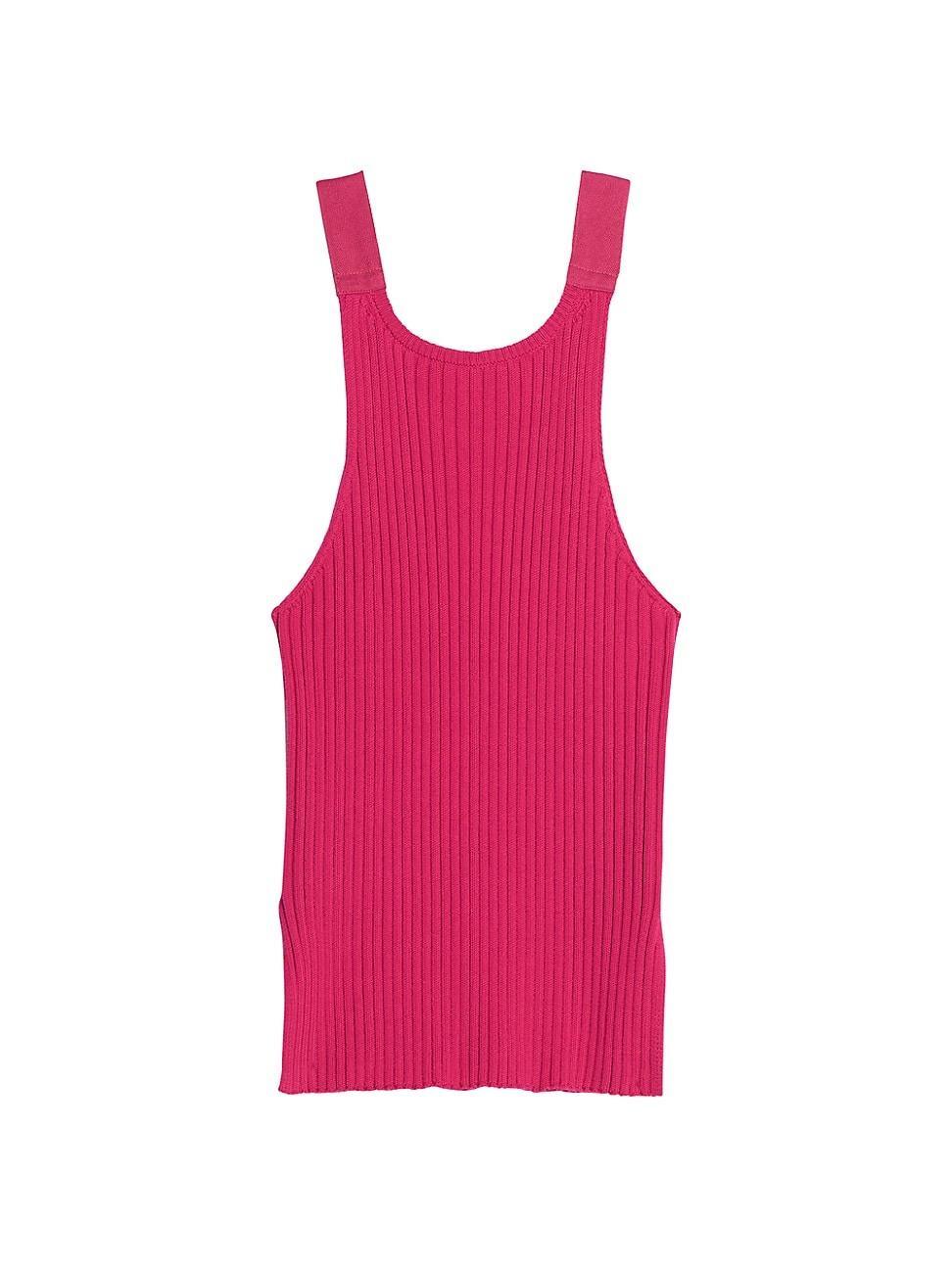 Womens Cotton Rib-Knit Scoopneck Tank Product Image