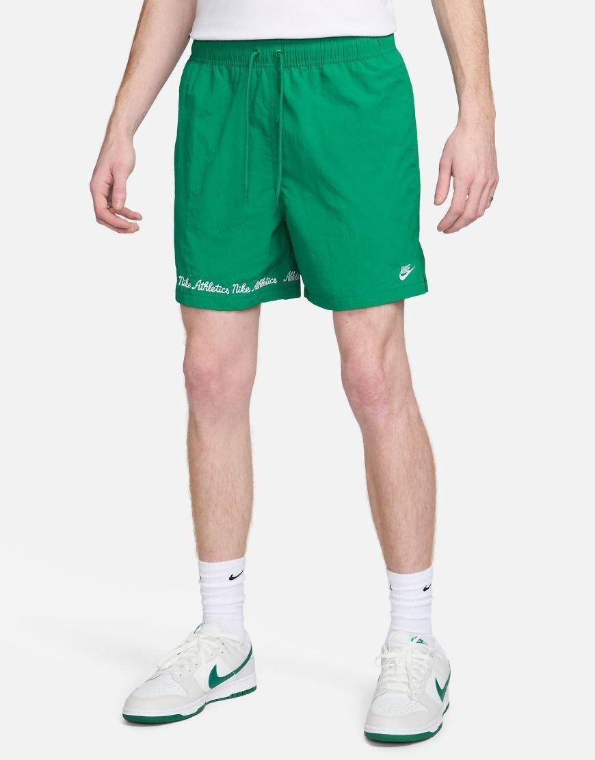 NIKE Mens  Club Varsity Flow Shorts In Green Product Image