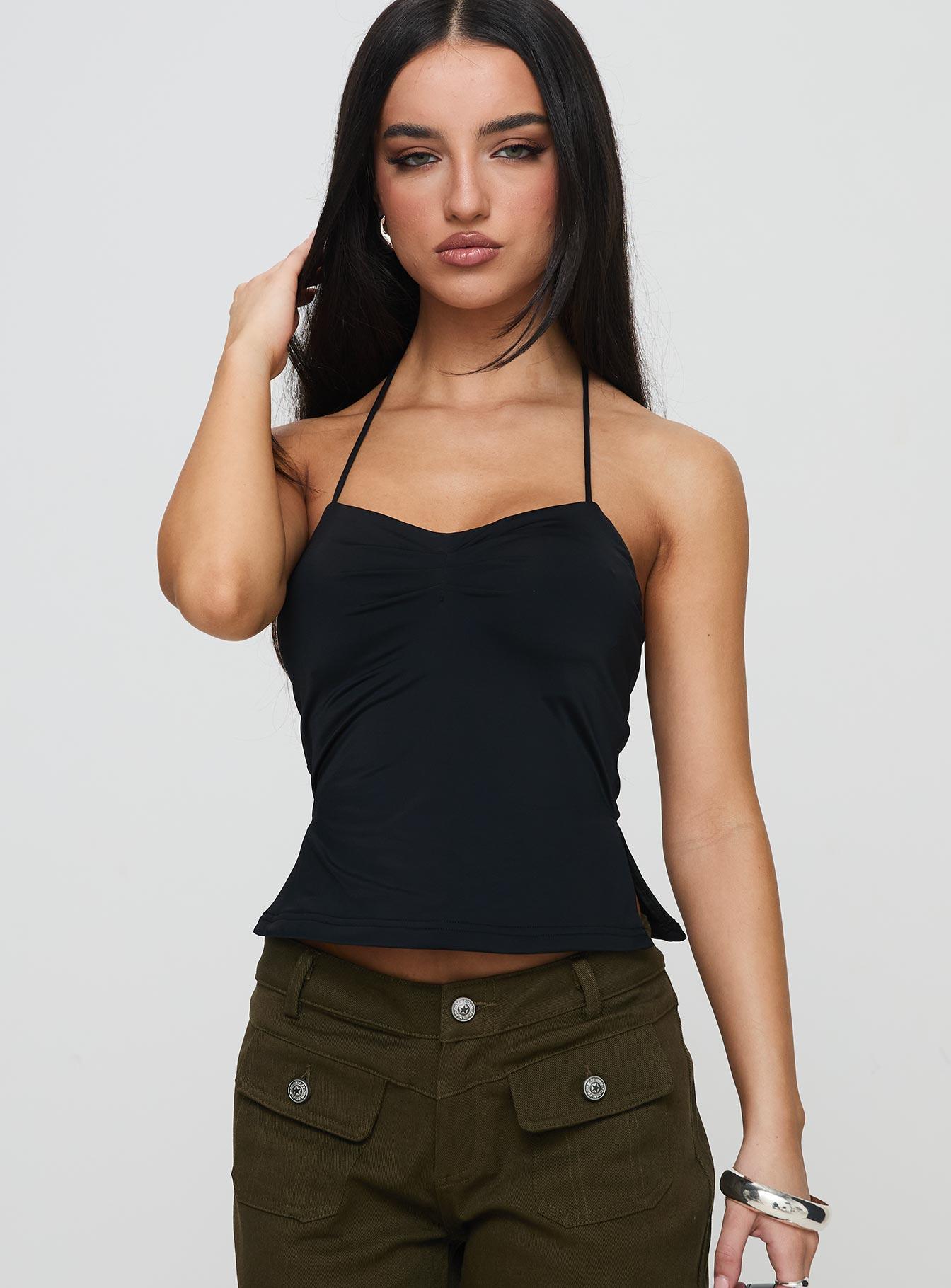 Rehna Halter Top Black Product Image