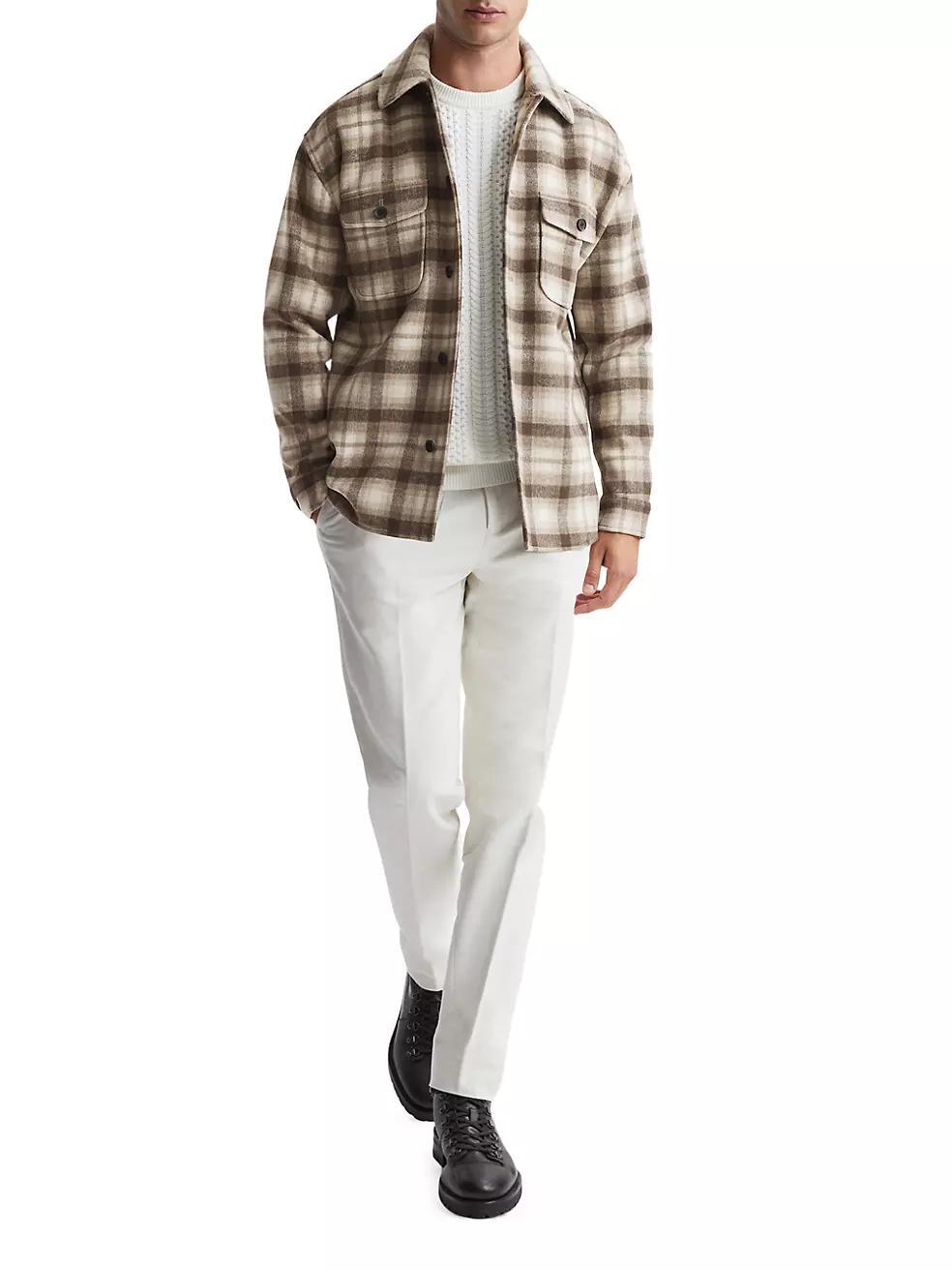 Mack Plaid Wool-Blend Shirt Product Image