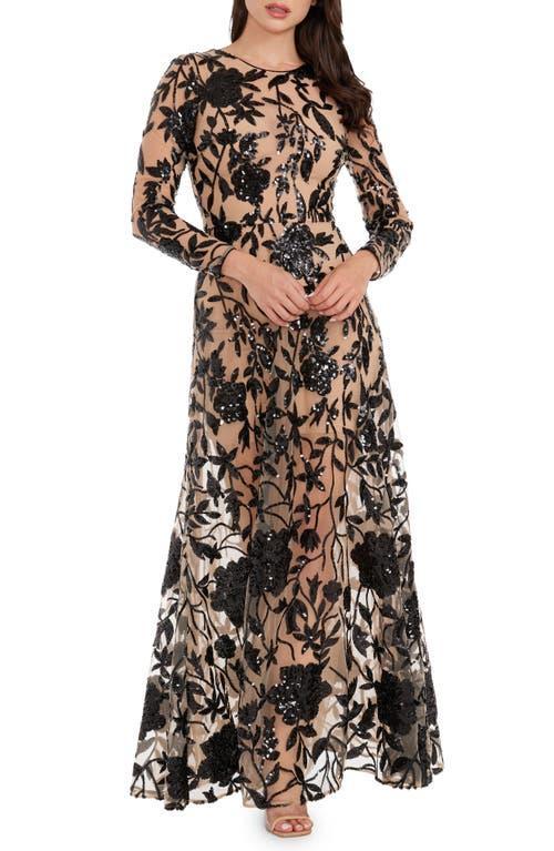 Womens Ava Sequined Tulle Maxi Dress Product Image