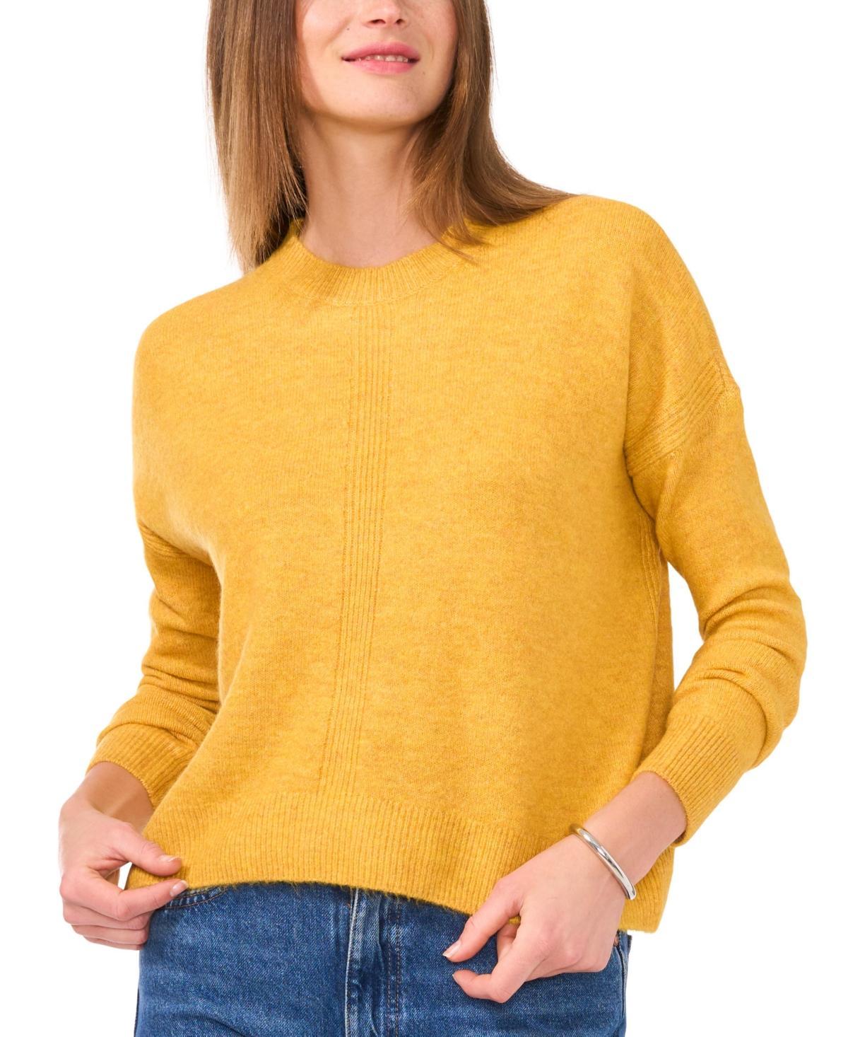 Vince Camuto Womens Ribbed Crewneck Long-Sleeve Sweater Product Image