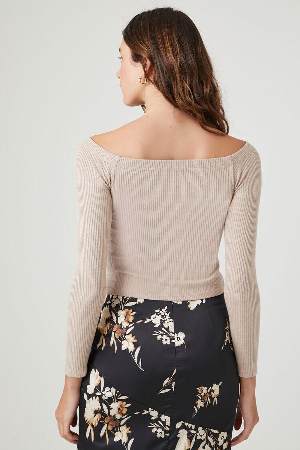 Ribbed Knit Boat Neck Top | Forever 21 Product Image