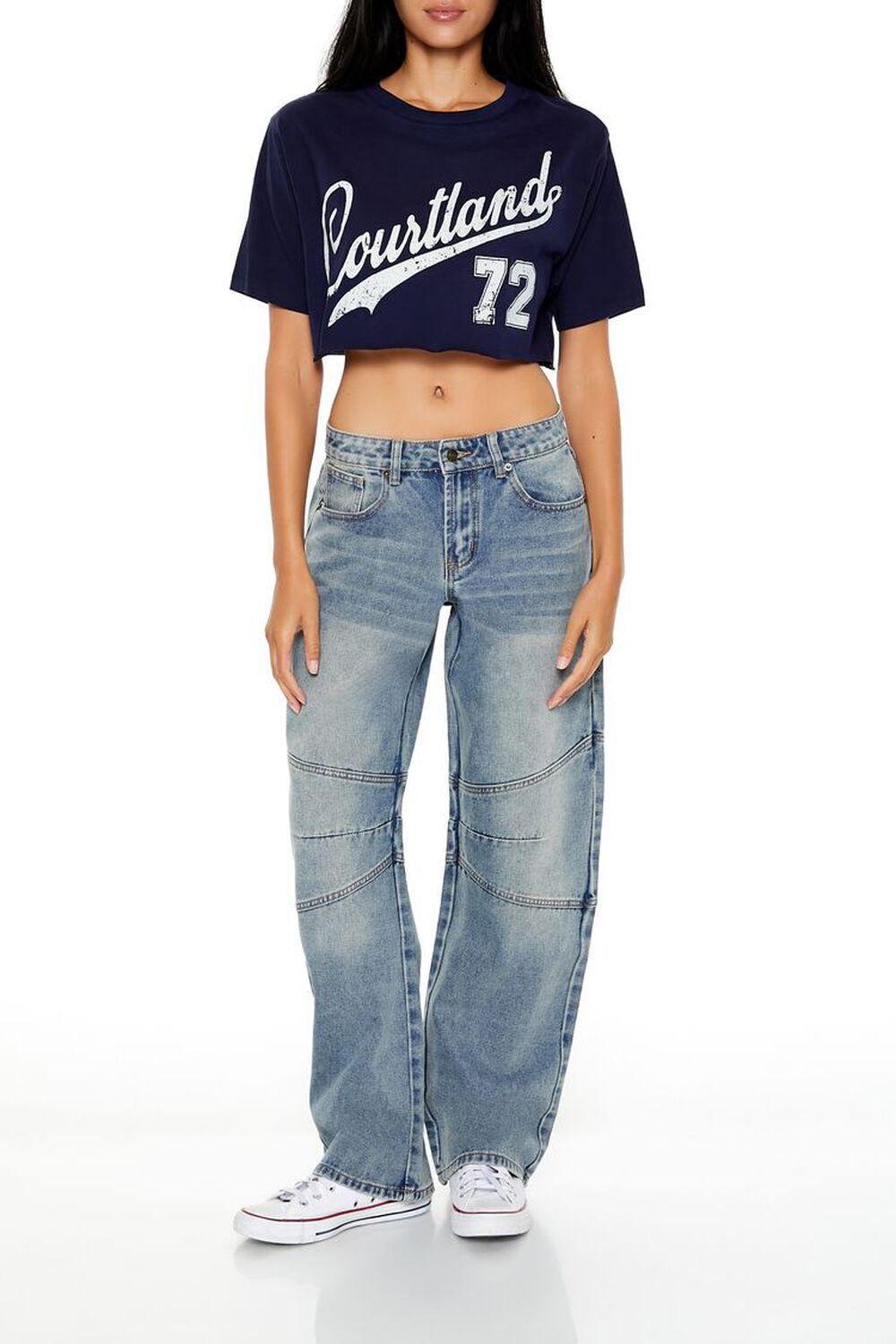 Mid-Rise Stone Wash Baggy Jeans | Forever 21 Product Image