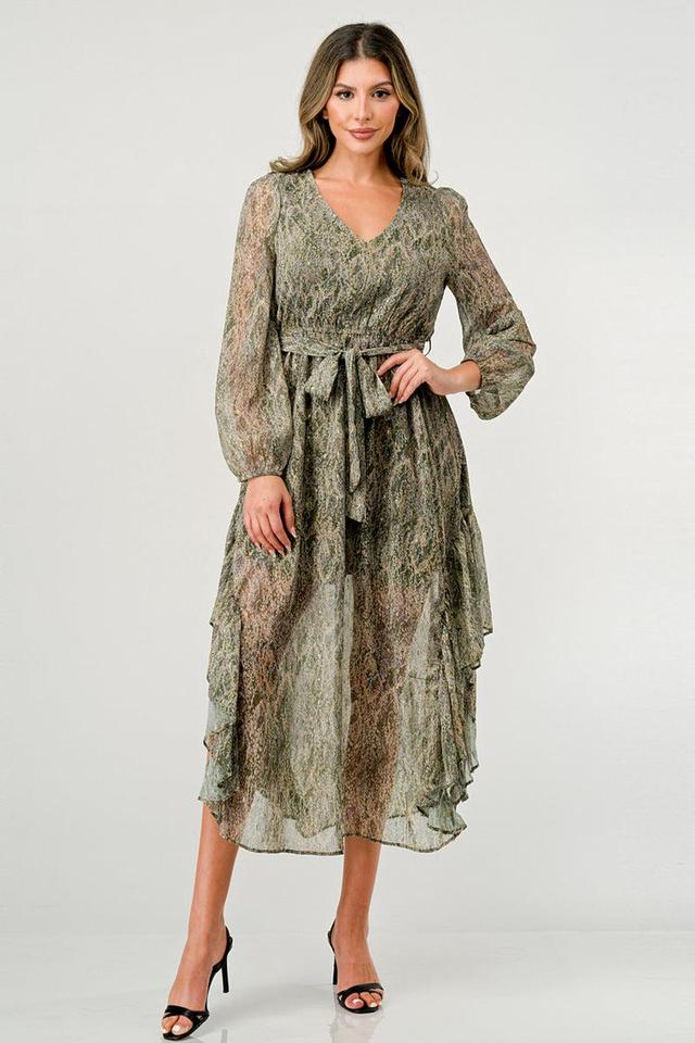 Olive Slither Caterina Dress Product Image