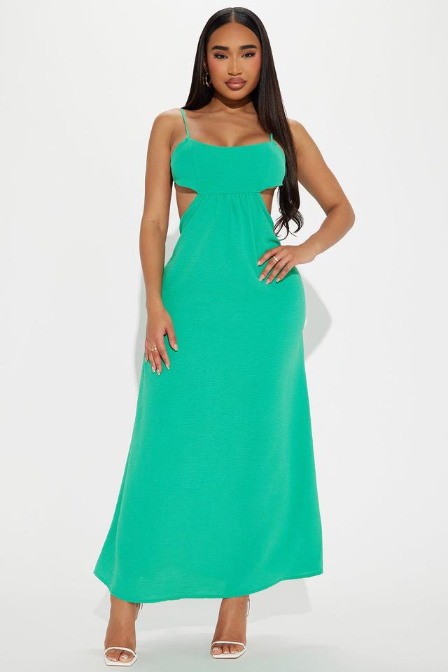 Fiona Flowy Maxi Dress - Kelly Green Product Image