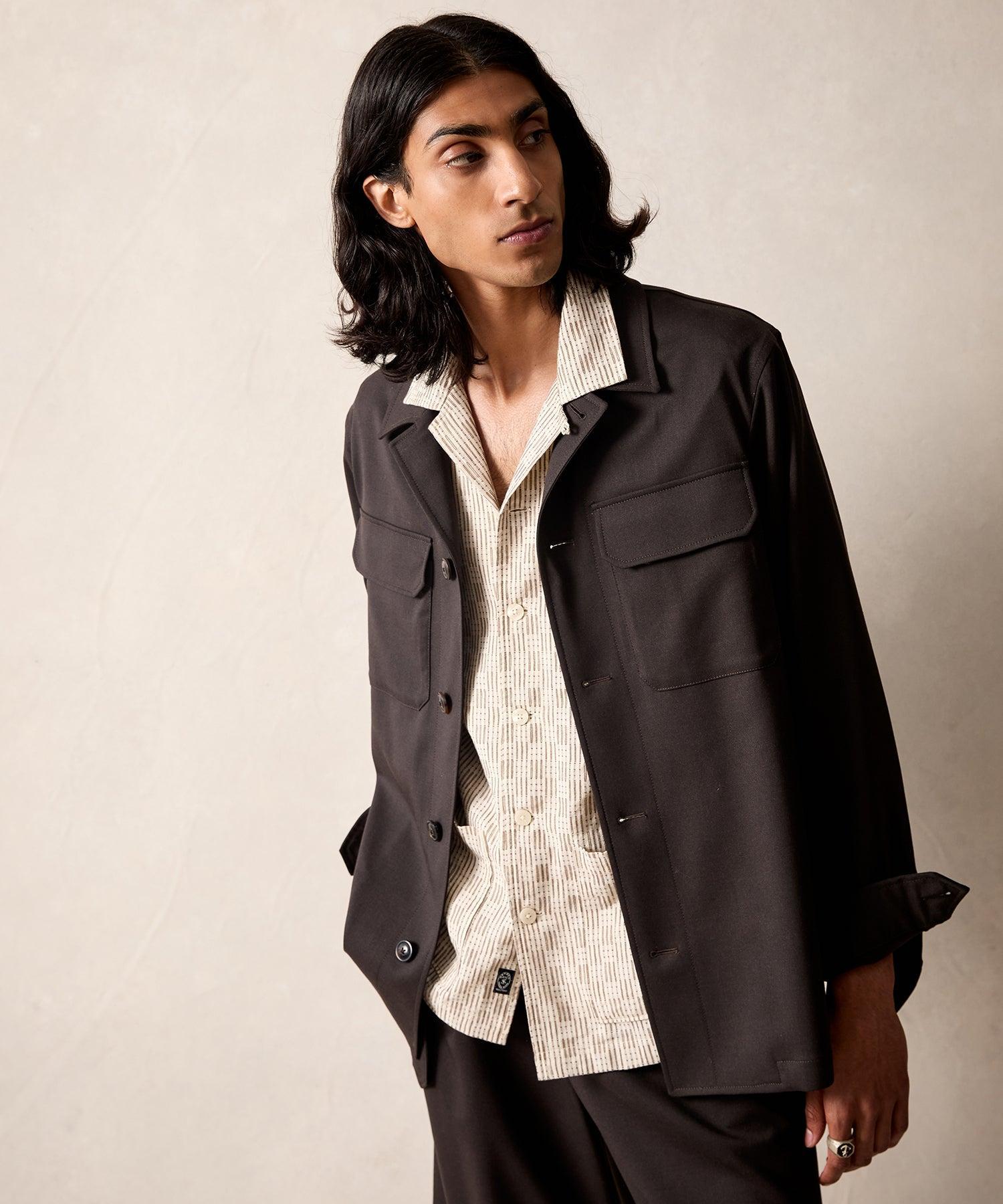 Italian Gabardine Two-Pocket Overshirt Product Image