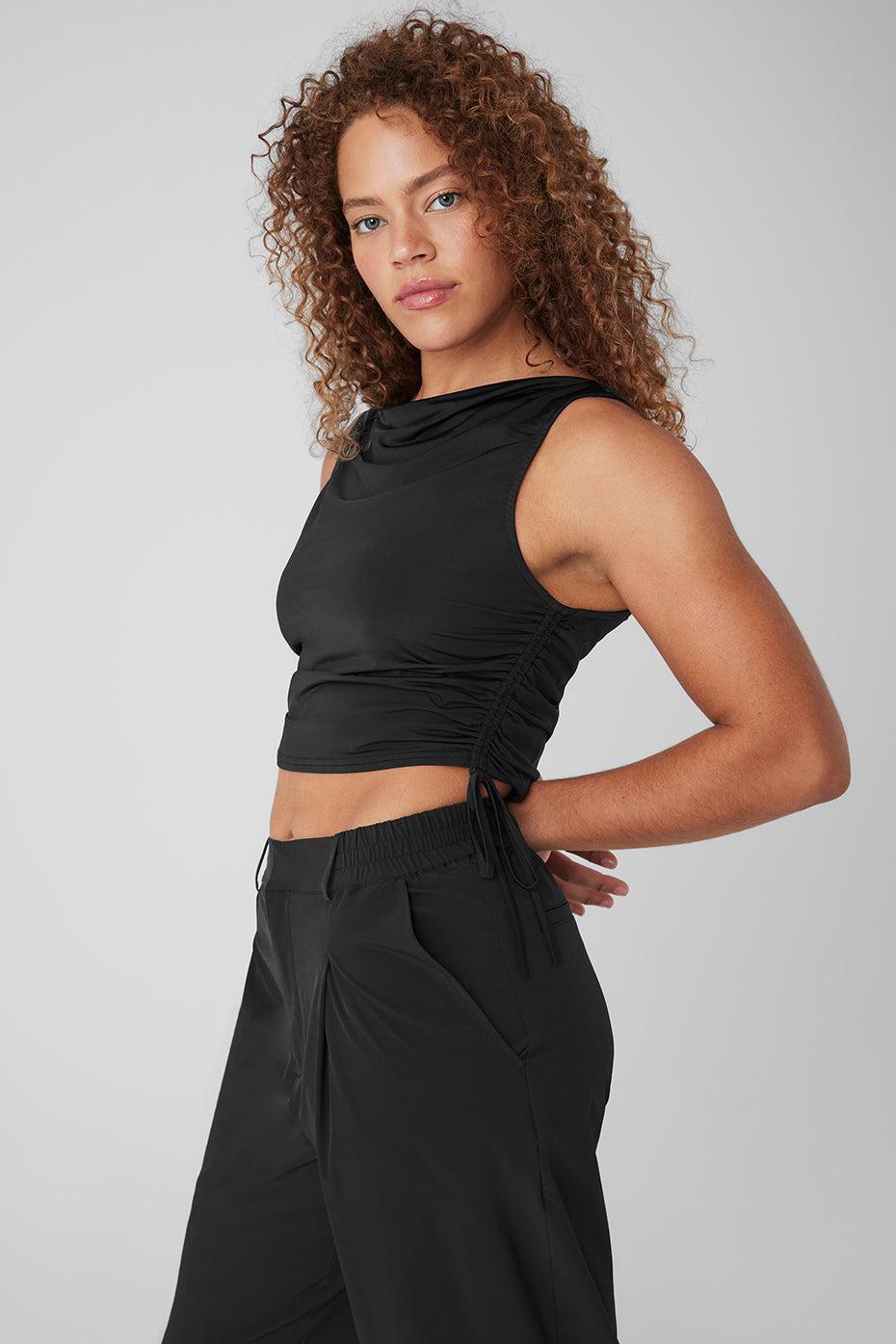 Standout Cropped Tank - Black Product Image