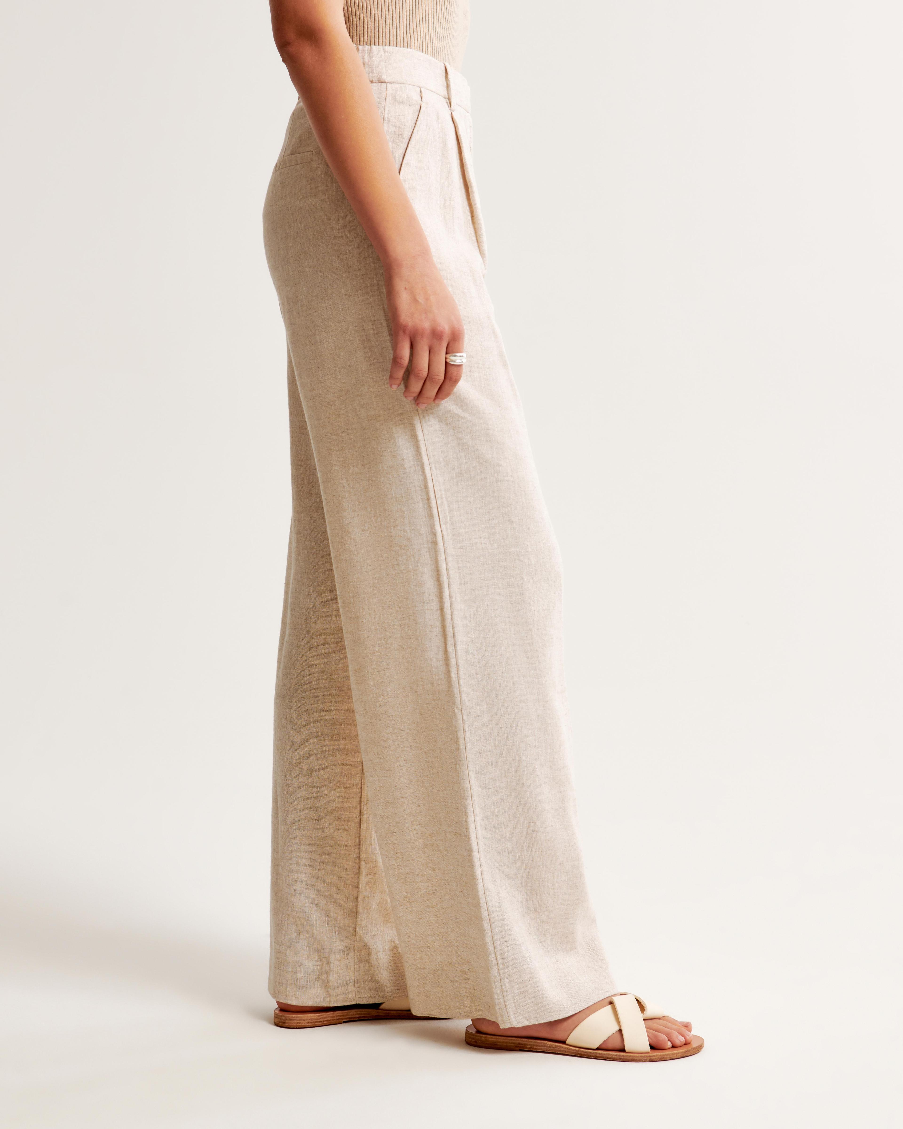 A&F Harper Tailored Linen-Blend Pant Product Image