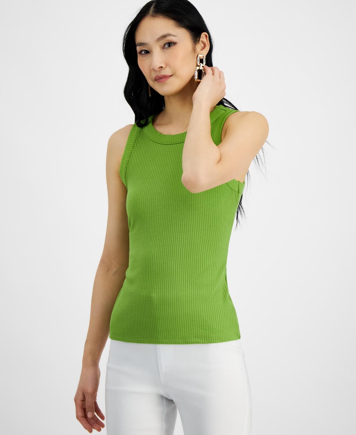 Women's Ribbed Crewneck Tank, Created for Macy's Product Image