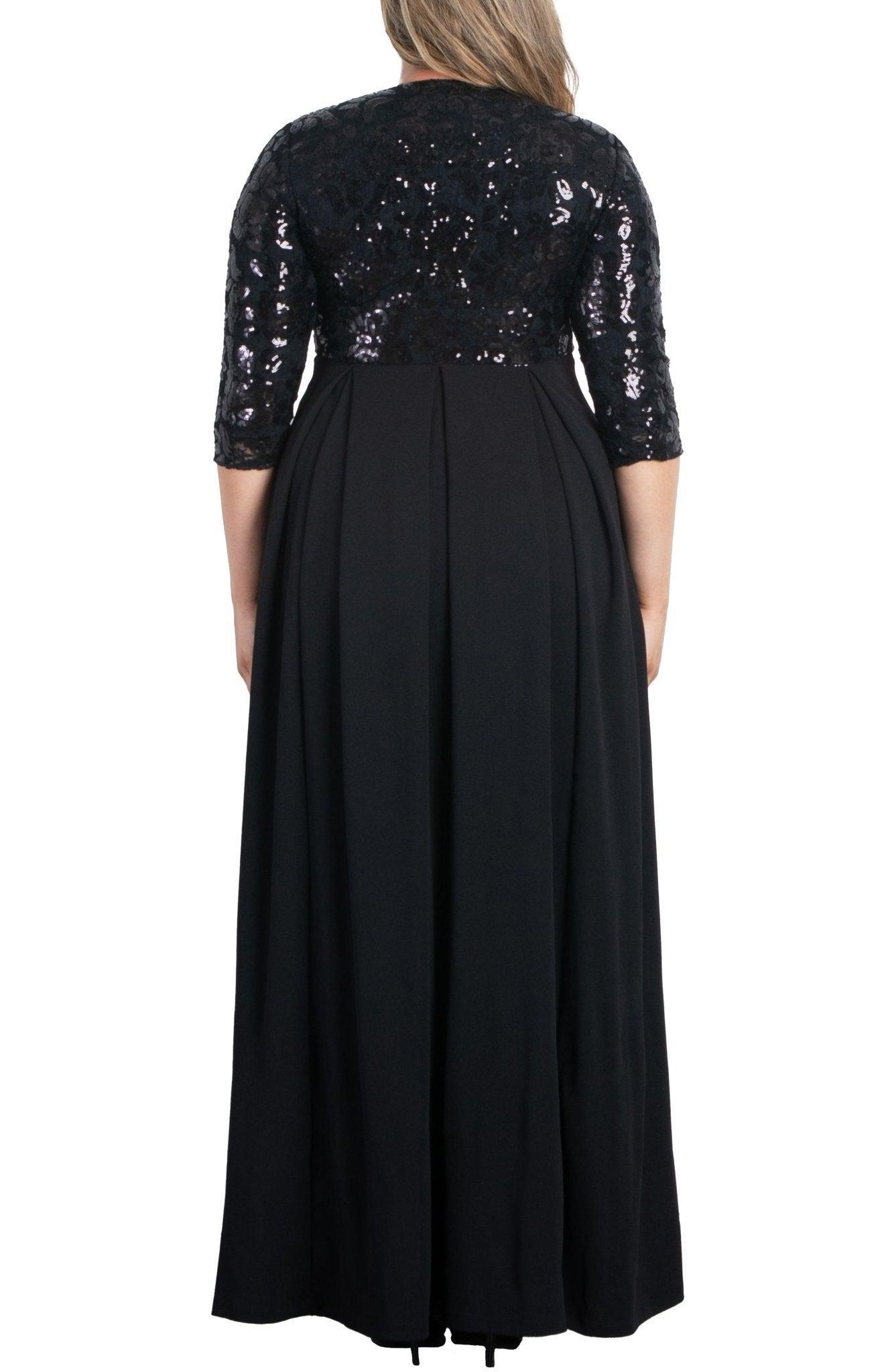 Paris Pleated Sequin Gown - Plus Product Image