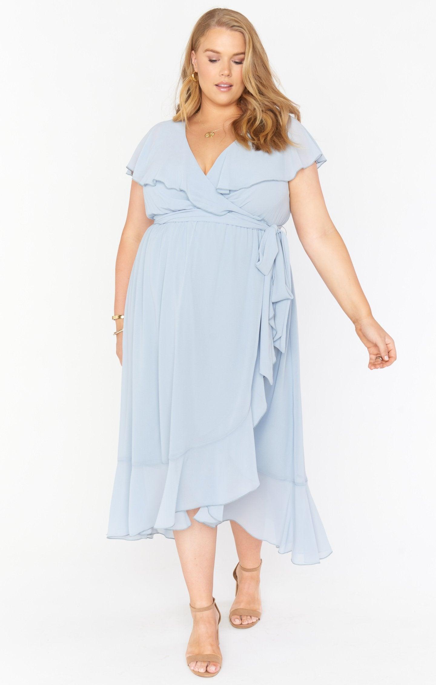 Jess Ruffle Midi Dress ~ Antique Rose Chiffon Product Image