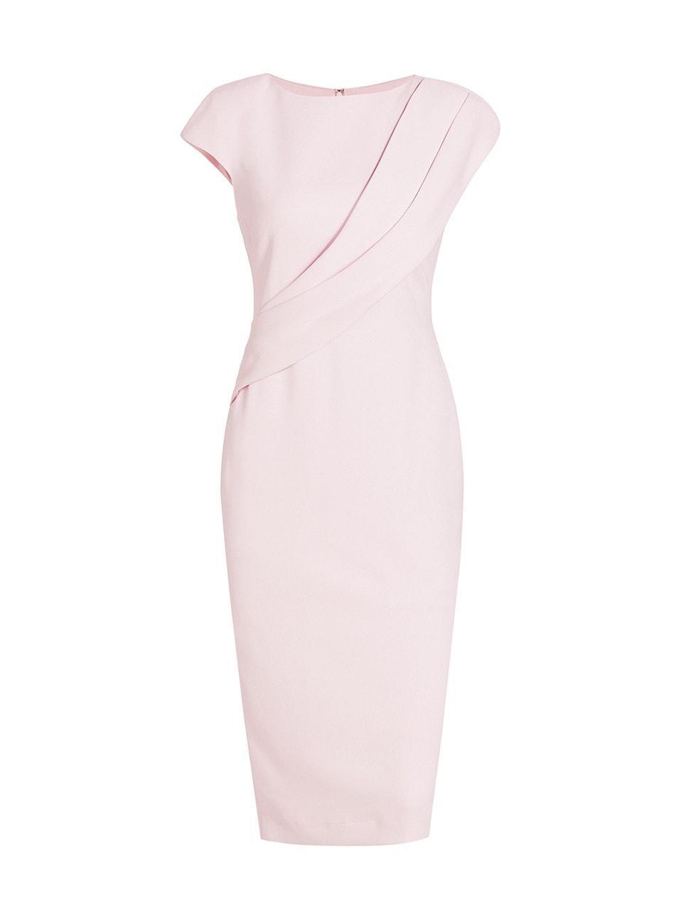 Womens Draped Cap-Sleeve Dress Product Image