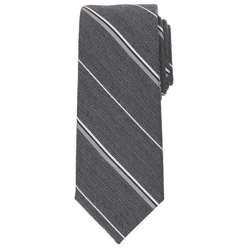 Mens Bespoke Striped Skinny Tie Product Image