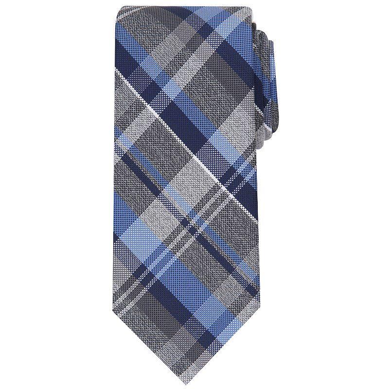 Mens Bespoke Patterned Tie, Blue Adams Product Image