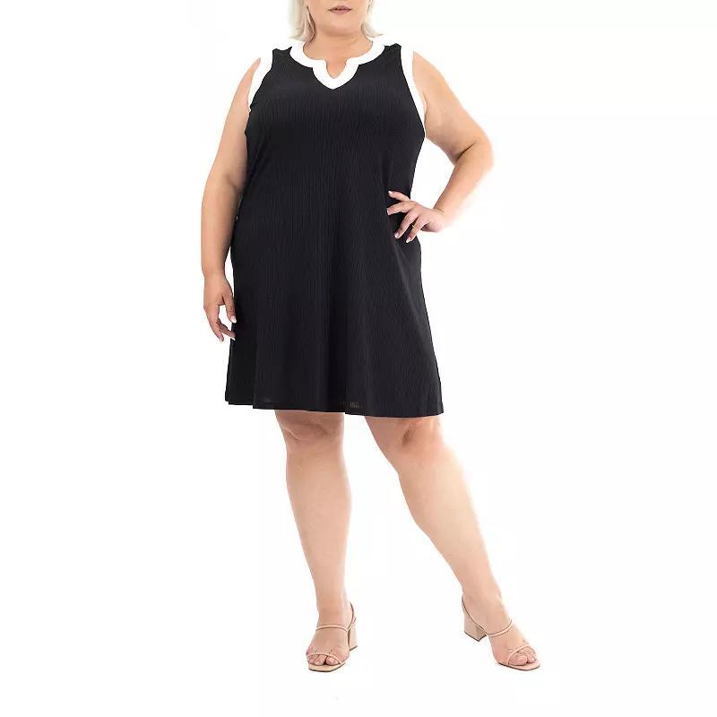 Plus Size Nina Leonard Sleeveless Dress, Womens Product Image