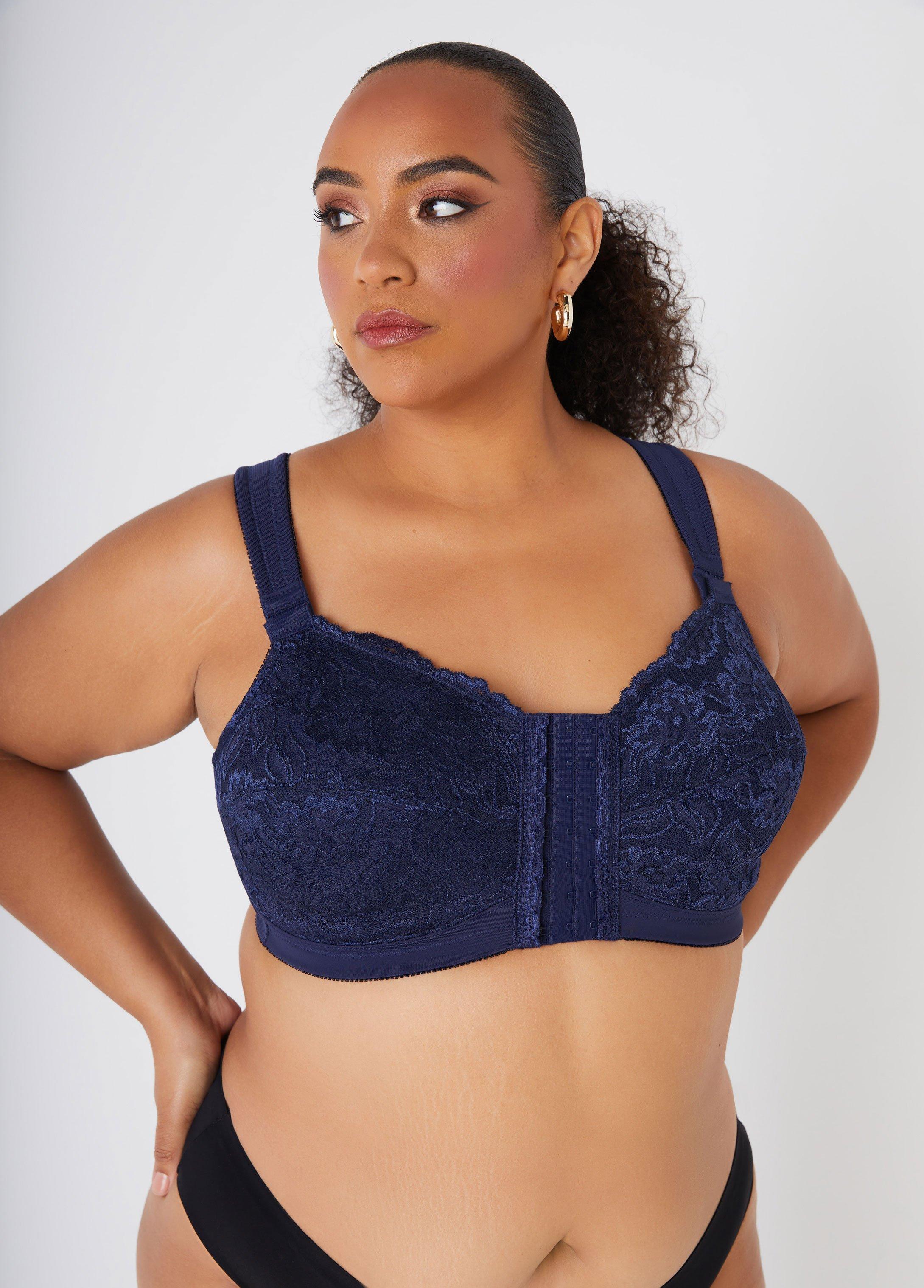 Plus Size Front Close Wireless Posture Bra Ashley Stewart Product Image