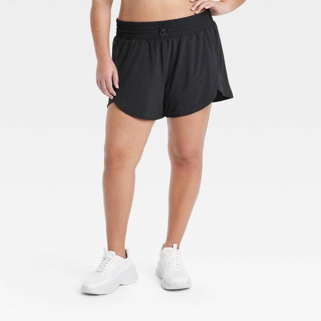 Womens Flex Woven High-Rise Shorts 3 - All In Motion Black 4X Product Image