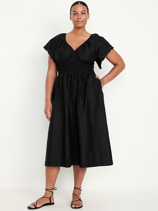 Waist-Defined Midi Dress Product Image