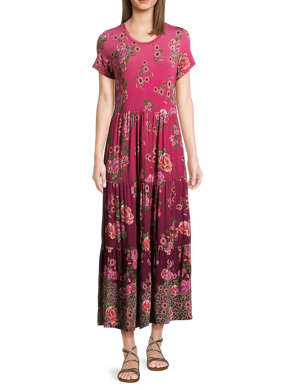 Floral Tiered Midi-Dress Product Image