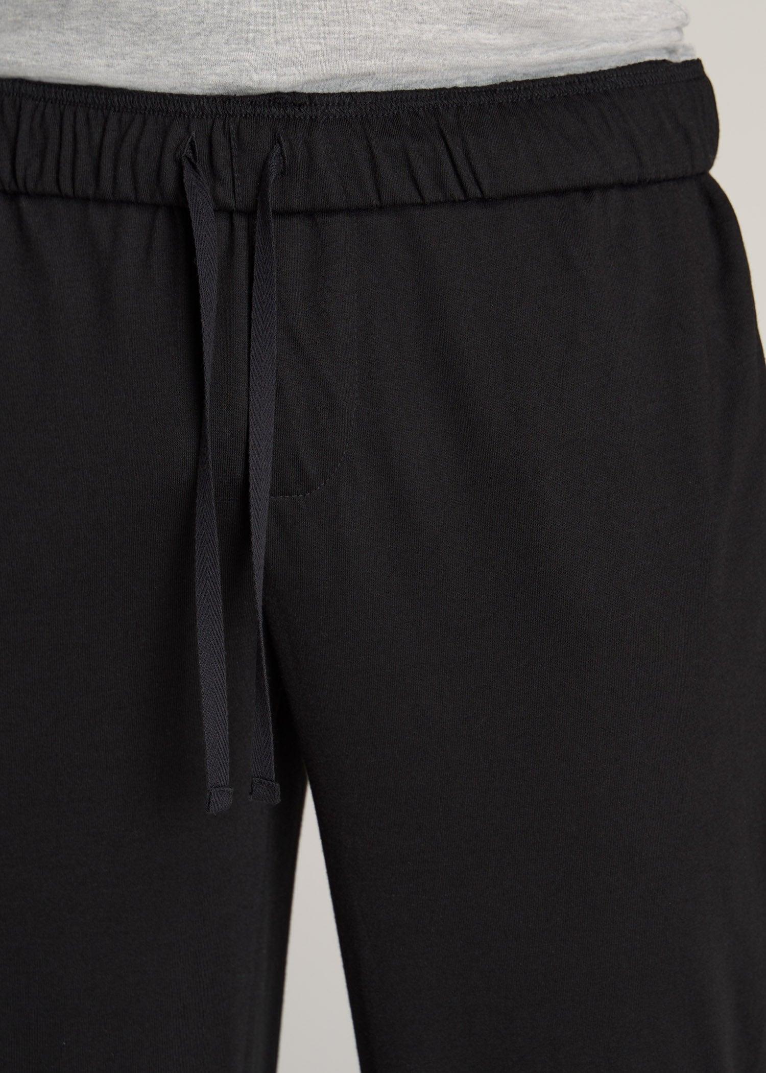 Lounge Pajama Pants for Tall Men in Black Male Product Image