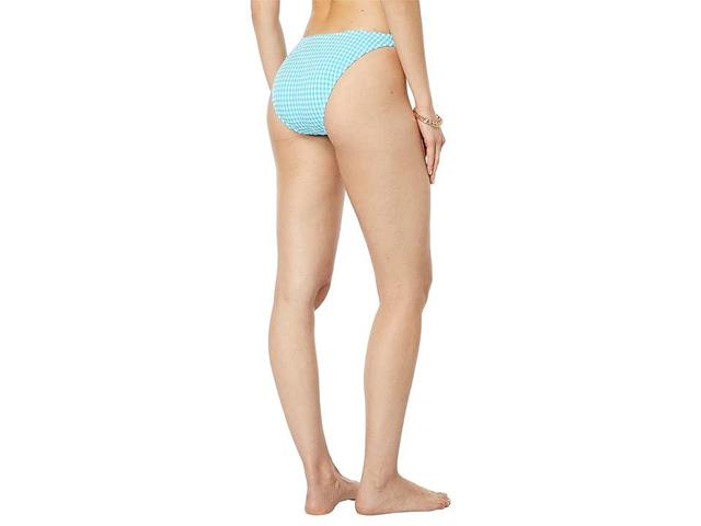 Lilly Pulitzer Pico High Cut Bottoms (Turquoise Oasis Crinkle Gingham) Women's Swimwear Product Image