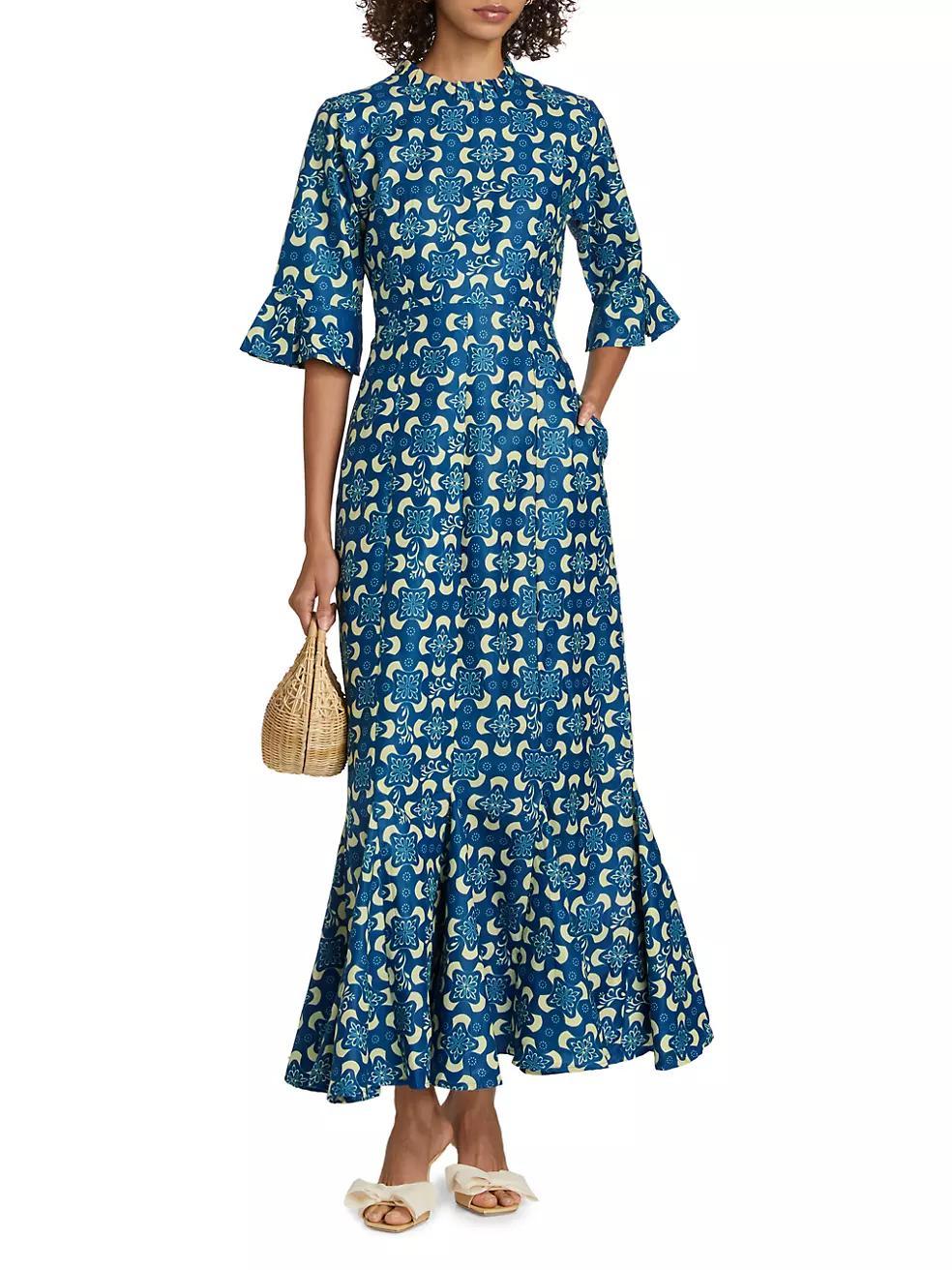 Tiwa Printed Cotton Maxi Dress Product Image