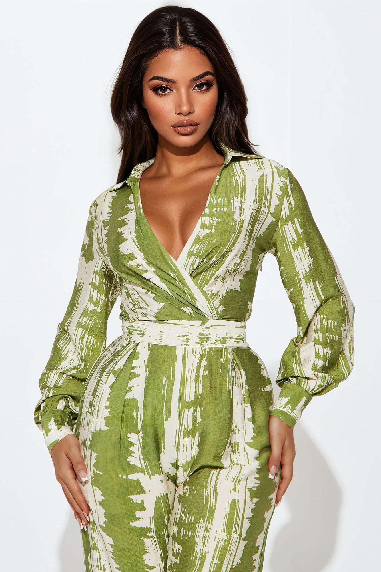 Jelena Jumpsuit - Green/combo Product Image