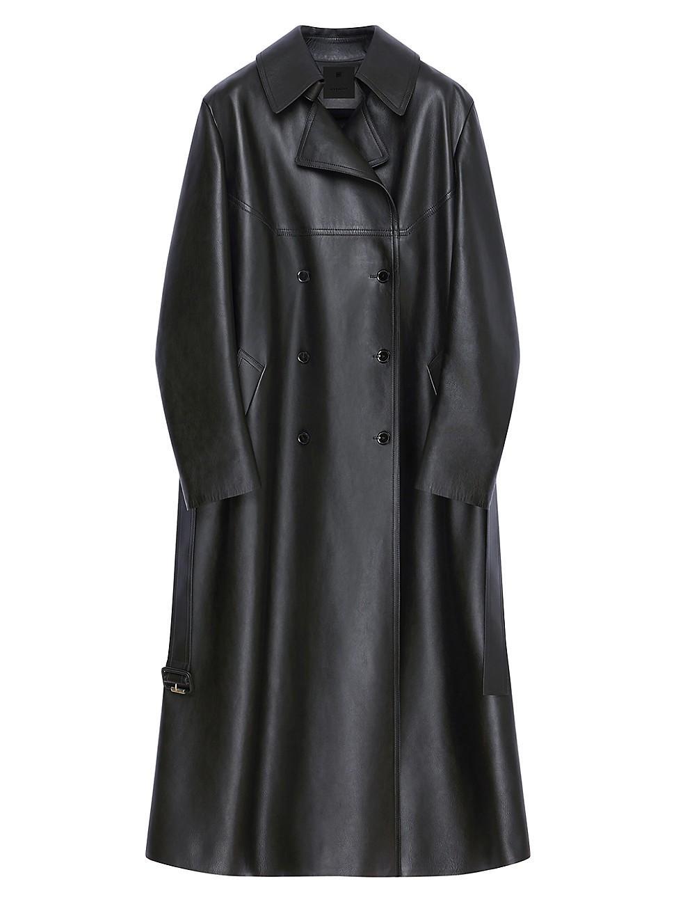 Womens Trench-Coat in Leather Product Image