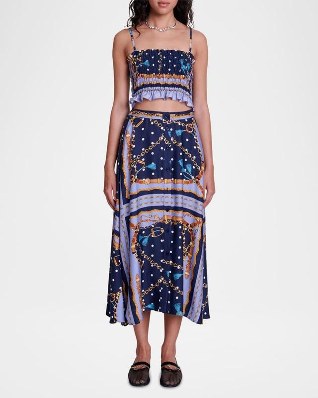 Jichaine Chain Motif Midi Skirt Product Image