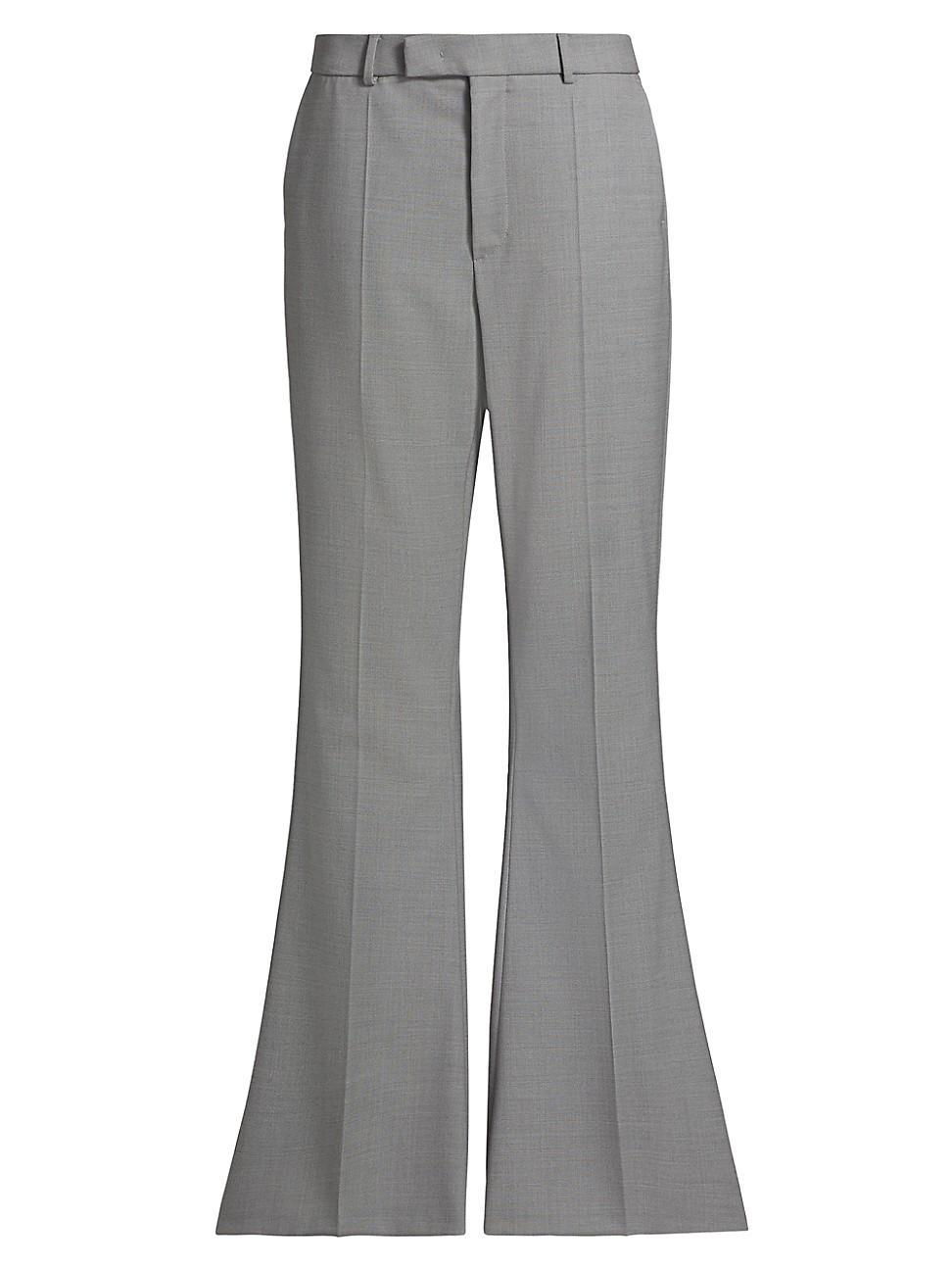 Womens Wool Wide-Leg Flared Pants Product Image