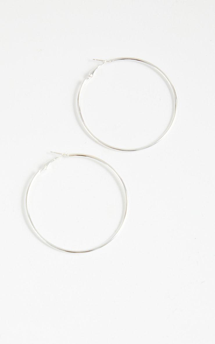 Silver Hoop Earrings Product Image