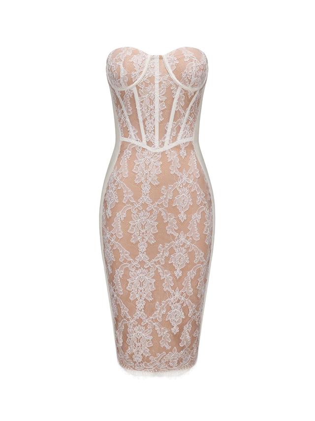 Elsa Lace Dress (White) Product Image