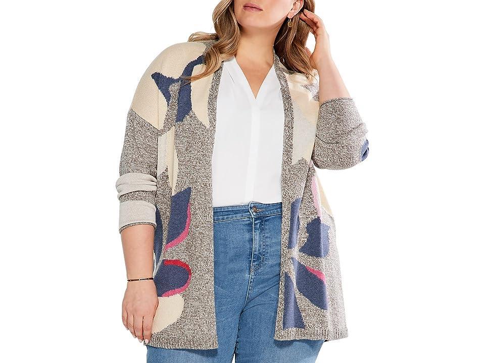 NIC+ZOE Plus Size Petal Blues Cardigan (Neutral ) Women's Sweater Product Image